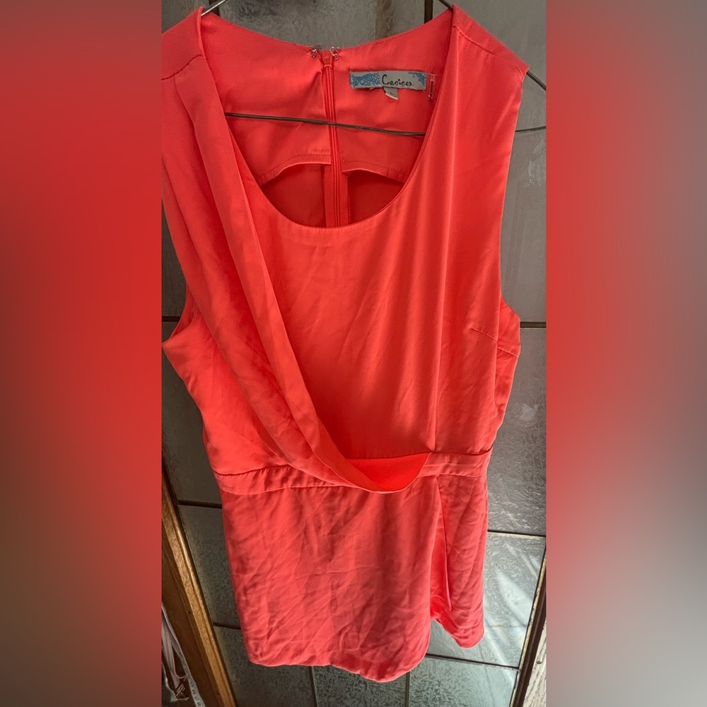 CECICO VIBRANT ORANGE ROMPER 18.5” PTP